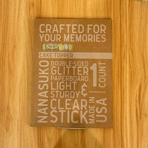 “One” Glitter Birthday Cake Topper